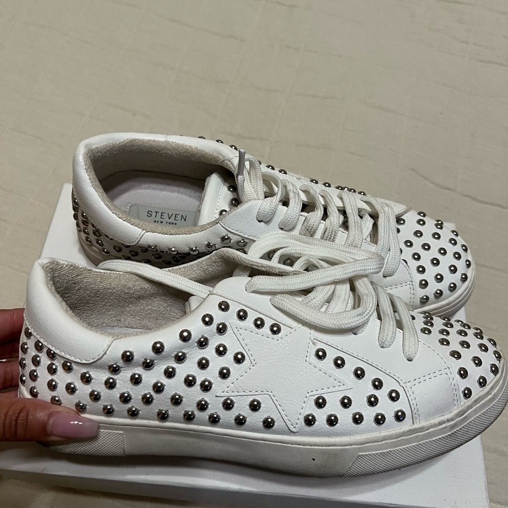 White Studded Women's Shoes